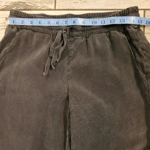 BELLA DAHL black wash Tencel Lyocell drawstring joggers athleisure gorpcore S - Picture 11 of 13